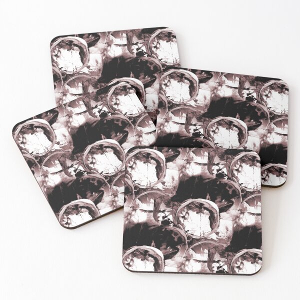 Item preview, Monochromatic Painterly Circle in Maroon designed and sold by Artistestella.