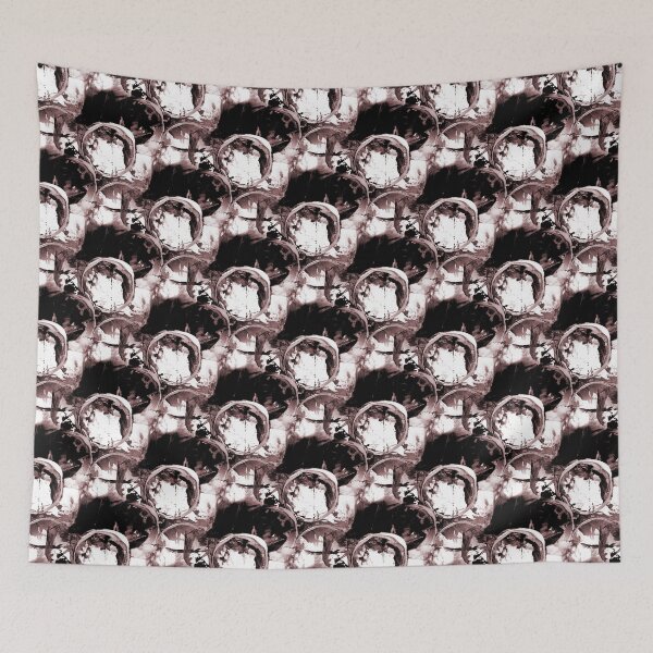 Item preview, Monochromatic Painterly Circle in Maroon designed and sold by Artistestella.
