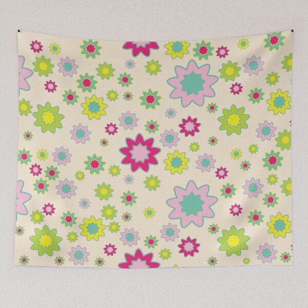 Item preview, Colorful Retro Geometric Floral Seamless Pattern Background designed and sold by prapapon.