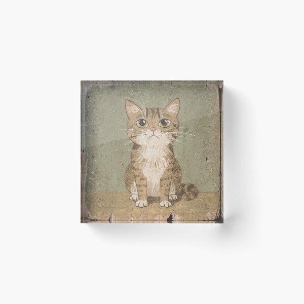 Item preview, Pouting Munchkin Cat Folk Art designed and sold by PictorialWhimsy.