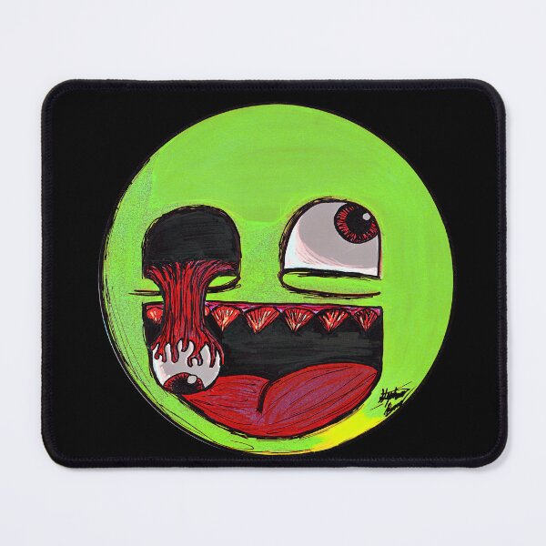 Item preview, Radioactive Alien Awesome Face Scar-E-Moji - Lime Green Cursed Meme designed and sold by Grimmlar.