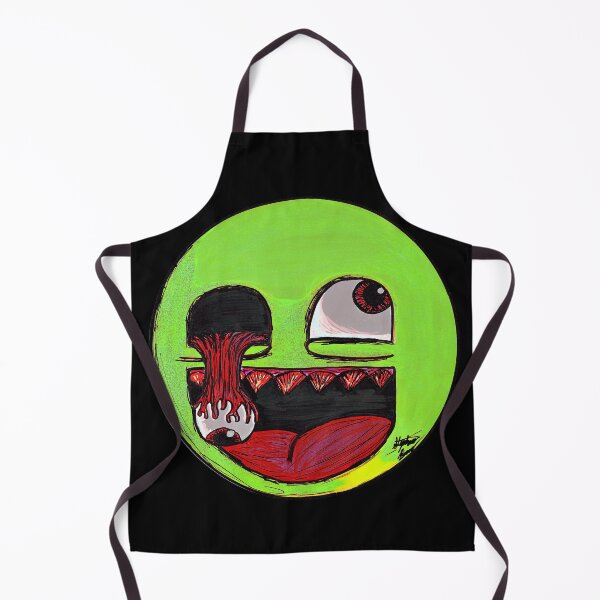 Item preview, Radioactive Alien Awesome Face Scar-E-Moji - Lime Green Cursed Meme designed and sold by Grimmlar.