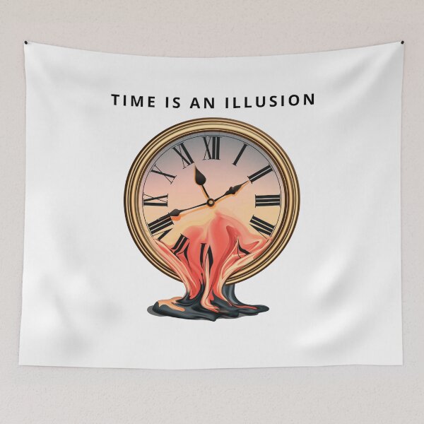 Item preview, Surreal Melting Clock Time Illusion Illustration designed and sold by TrendyGalaxy.