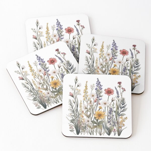 Item preview, Vintage Watercolor Wildflower Meadow Botanical Illustration designed and sold by Shopeon Designs.