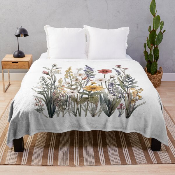 Item preview, Vintage Watercolor Wildflower Meadow Botanical Illustration designed and sold by Shopeon Designs.