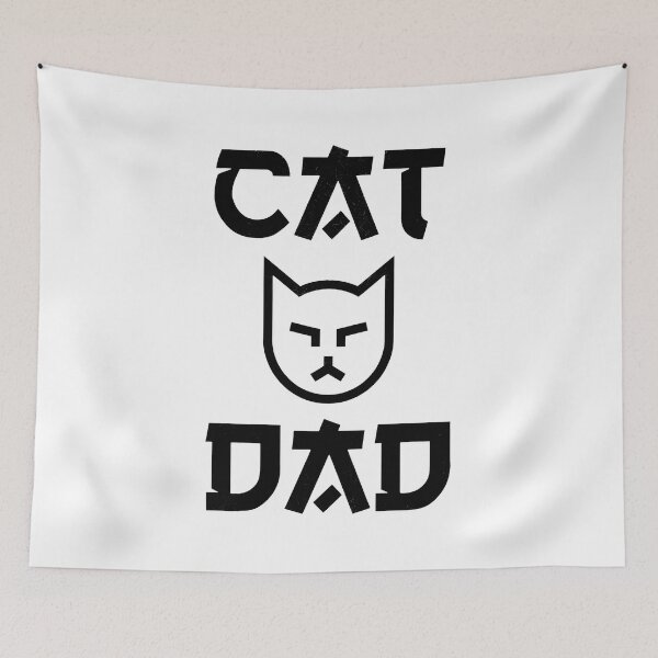 Item preview, Cat Dad Geometric Feline Face Text Design designed and sold by SoyLamderma.