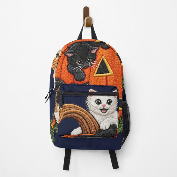 Item preview, halloween cats in pumpkin sewing design cute  designed and sold by bipsybutton.