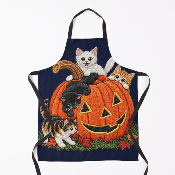 Item preview, halloween cats in pumpkin sewing design cute  designed and sold by bipsybutton.
