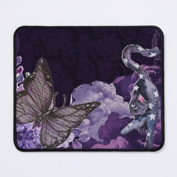 Item preview, Purple Whimsigoth Moon: Celestial Gothic Cat Aesthetic designed and sold by BrontesWhimsyStore.