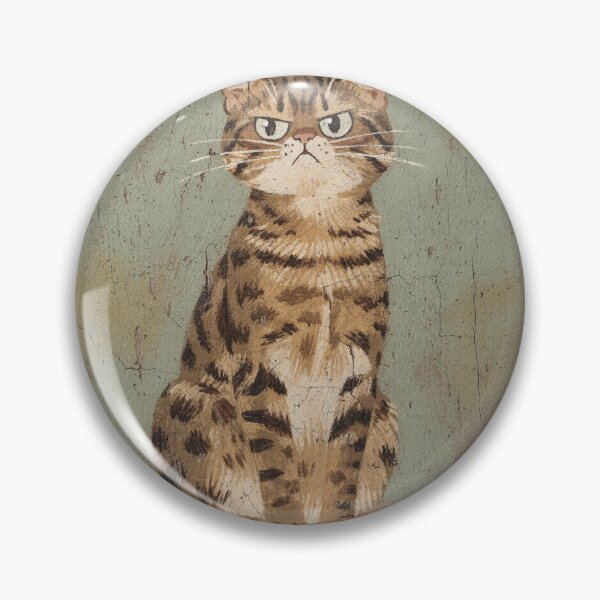 Item preview, Indignant Bengal Cat Folk Art designed and sold by PictorialWhimsy.