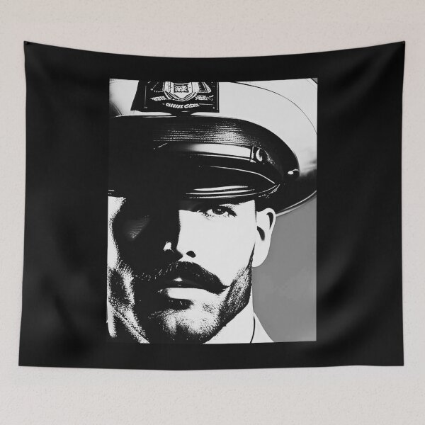 Artikelvorschau, 1940 Schnurrbart-Leder-Daddy Tom of Finland Tribute Sailor LGBTQ Gay Pride Grafikdesign entworfen und verkauft von GretchenMosley.