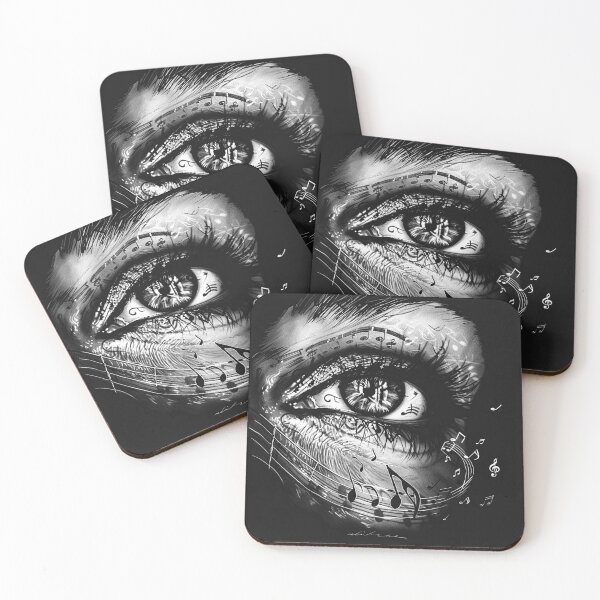 Item preview, Surreal Musical Eye Melody, Notes and Rhythm Portrait designed and sold by inkoutninja.