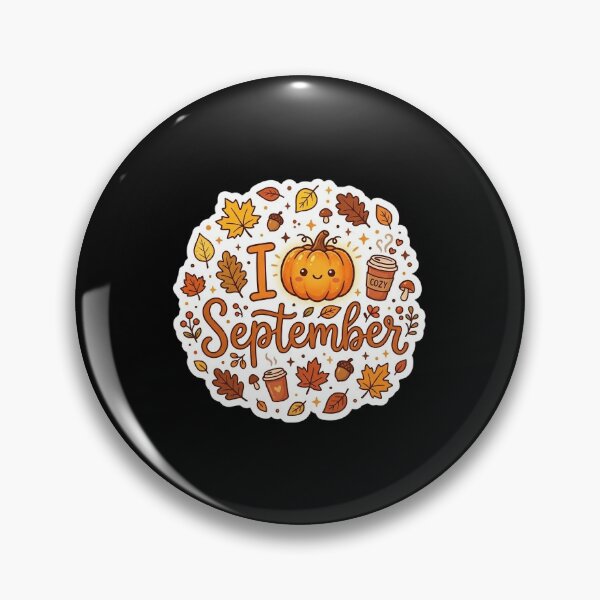 Item preview, Cute I Love September Pumpkin Autumn Sticker  designed and sold by KingP1.