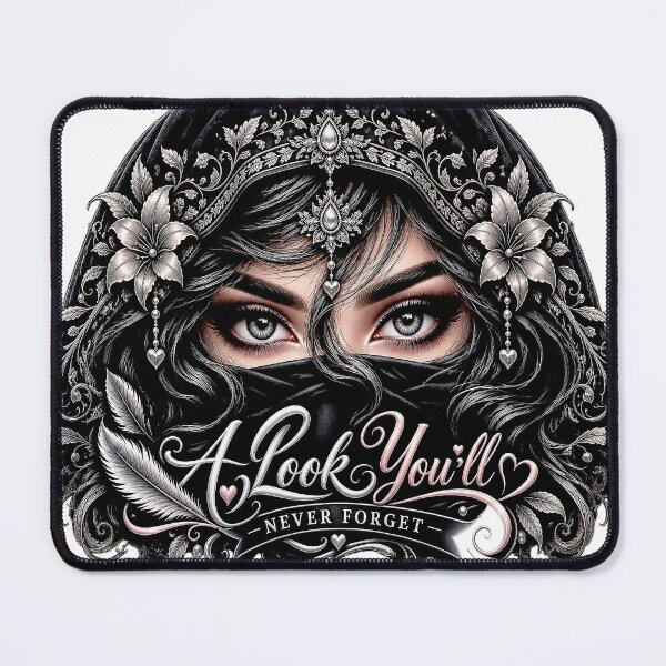 Item preview, Dark Fantasy Veiled Eyes - Silver Floral Filigree Typography designed and sold by ujjawal.