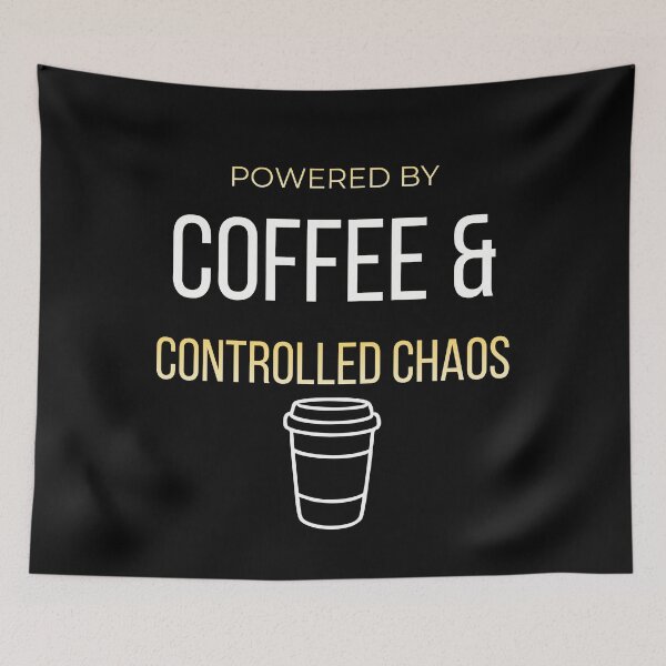 Item preview, Powered by Coffee and Controlled Chaos Teacher Gift designed and sold by Zyvora-merch.