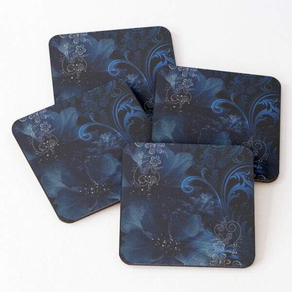 Item preview, Blue Frutiger Metro Moon: Whimsigoth Gothic Floral designed and sold by BrontesWhimsyStore.