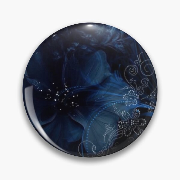 Item preview, Blue Frutiger Metro Moon: Whimsigoth Gothic Floral designed and sold by BrontesWhimsyStore.