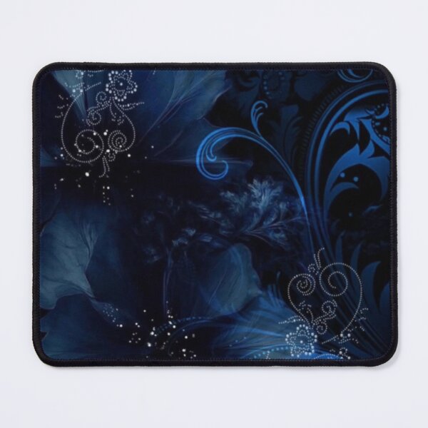 Item preview, Blue Frutiger Metro Moon: Whimsigoth Gothic Floral designed and sold by BrontesWhimsyStore.