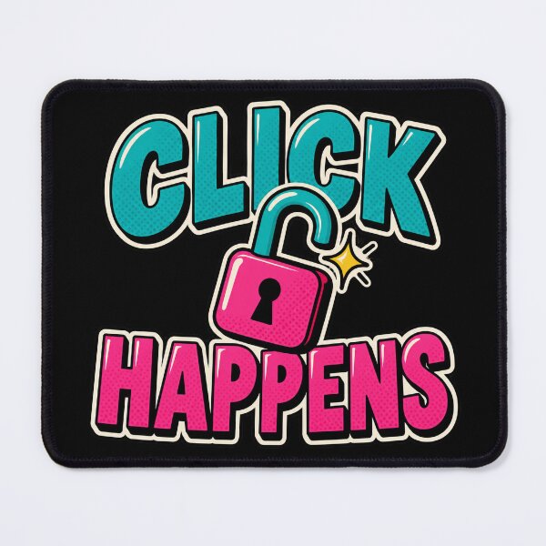 Item preview, Click Happens - Funny Open Padlock Locksport Design designed and sold by PWD-Design.