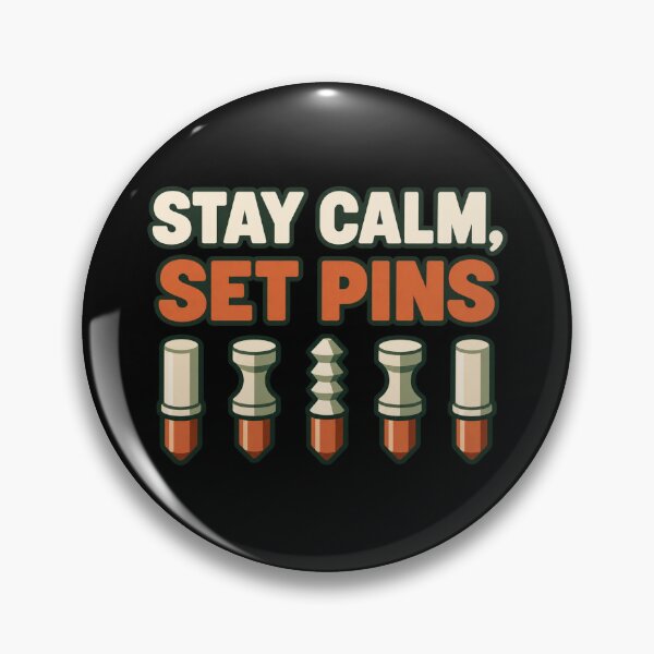 Item preview, Stay Calm Set Pins - Security Pin Lockpicking Design designed and sold by PWD-Design.