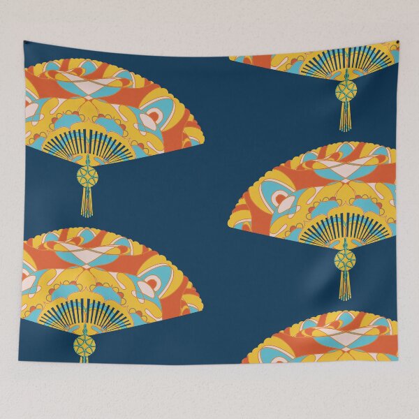 Item preview, Psychedelic 70s Retro Folding Fan designed and sold by Karin Taylor.
