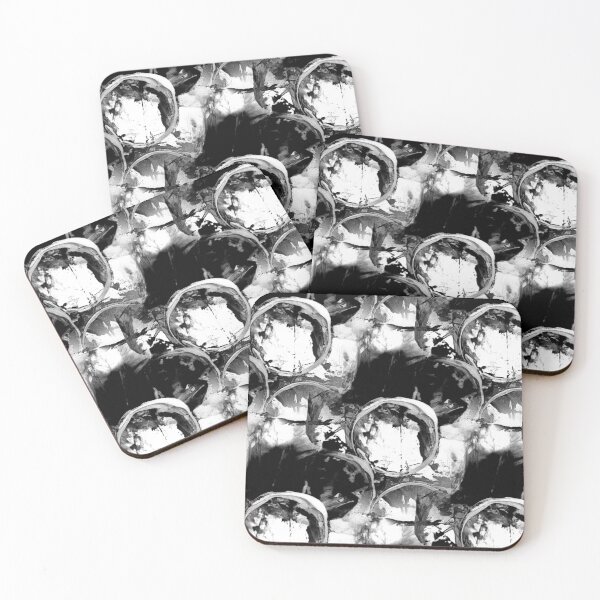 Item preview, Monochromatic Painterly Circle in Black and White designed and sold by Artistestella.