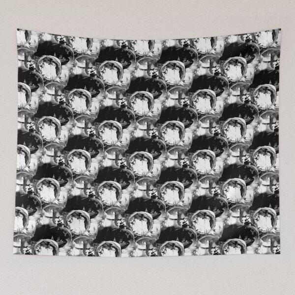 Item preview, Monochromatic Painterly Circle in Black and White designed and sold by Artistestella.