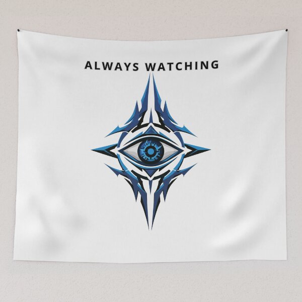 Item preview, Futuristic Cyberpunk Eye Geometric Symbol Art designed and sold by TrendyGalaxy.