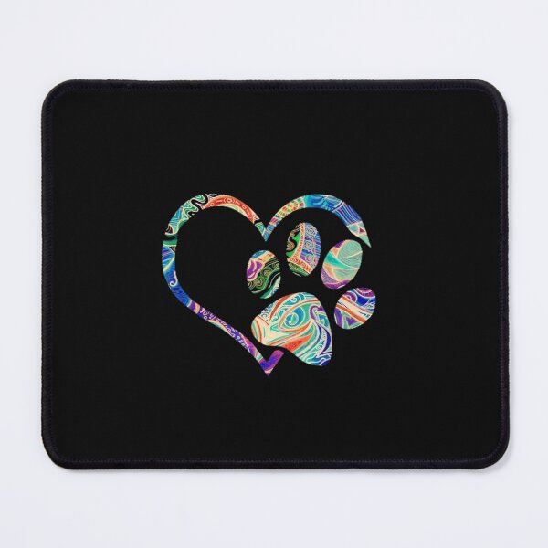 Item preview, Colorful Paw Print Heart – Animal Rescue Dog Lover designed and sold by roartusa.