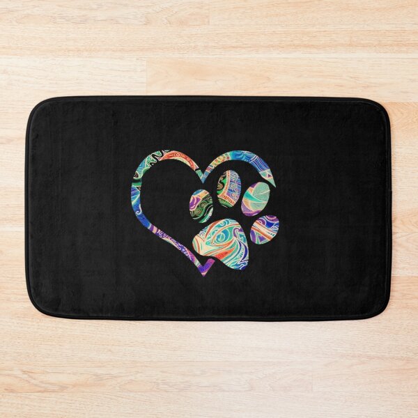 Item preview, Colorful Paw Print Heart – Animal Rescue Dog Lover  designed and sold by roartusa.
