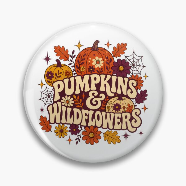 Item preview, Groovy Autumn Pumpkins Cottagecore Wildflowers Cozy Fall designed and sold by chattsuede.