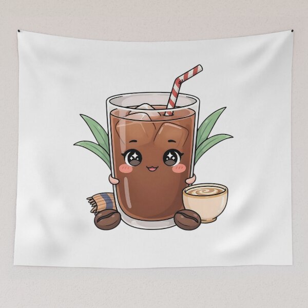 Item preview, Cute Kawaii Iced Coffee Café Sticker designed and sold by ChibiPCStudio.