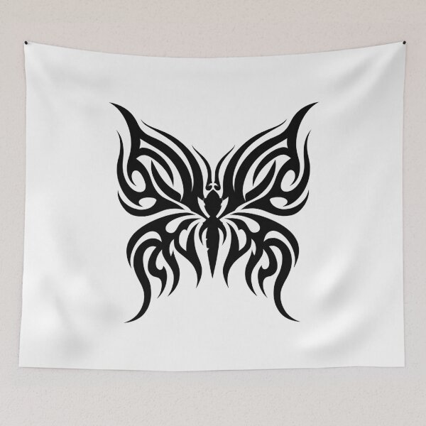 Item preview, Cyber Sigilism Tribal Butterfly Gothic Line Art designed and sold by TrendyGalaxy.