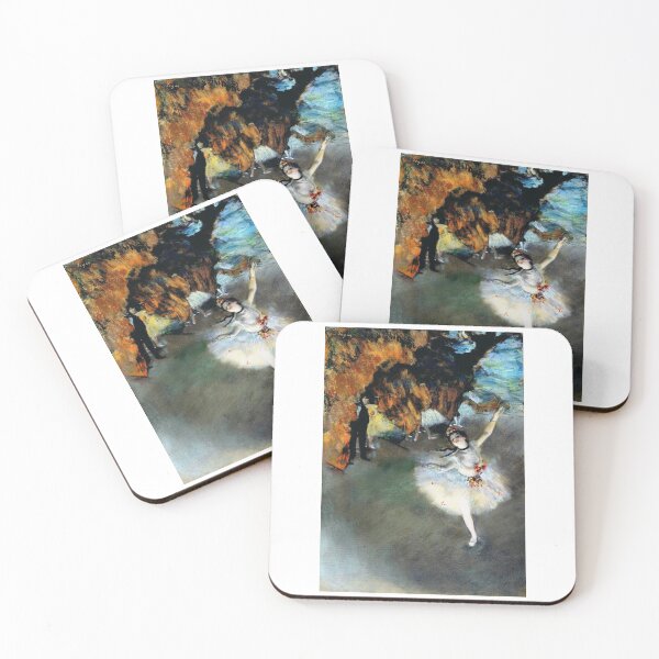 Item preview, Dramatic Chiaroscuro Degas Ballerina on Stage Dark Patron Art Print designed and sold by studio-koichiro.