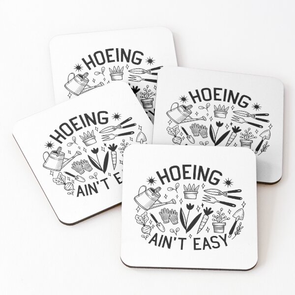 Item preview, Funny "Hoeing Ain't Easy" Gardener Pun Design designed and sold by Shopeon Designs.