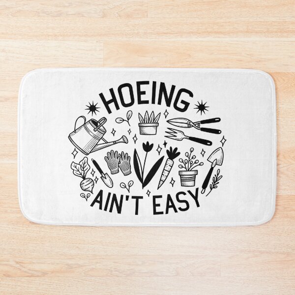 Item preview, Funny "Hoeing Ain't Easy" Gardener Pun Design designed and sold by Shopeon Designs.