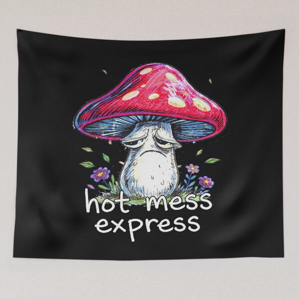Item preview, hot mess express sad mushroom goblincore designed and sold by lakanarivas.