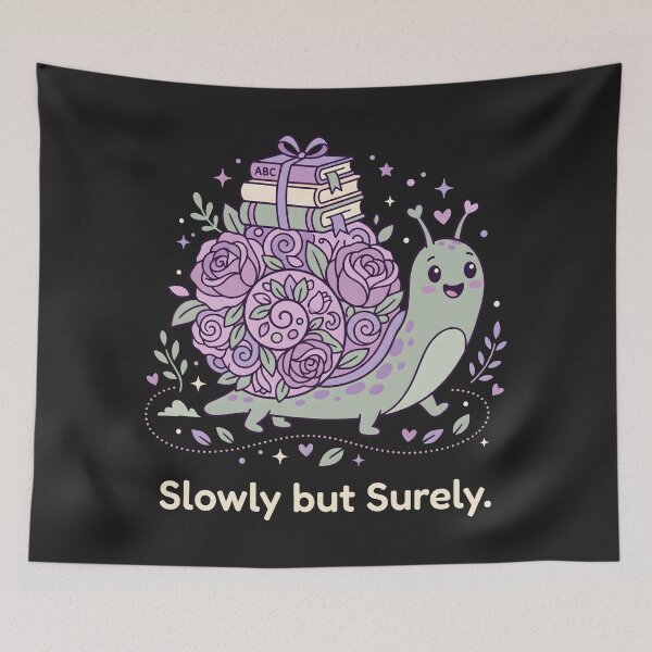 Item preview, Cute Snail Book Lover - Slow Living Reading Bookworm designed and sold by SplashTastic.