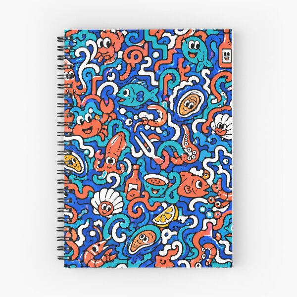 Item preview, Ocean Seafood Catch (Nautical Food x Pop Art) designed and sold by Thai Vibe Studio.
