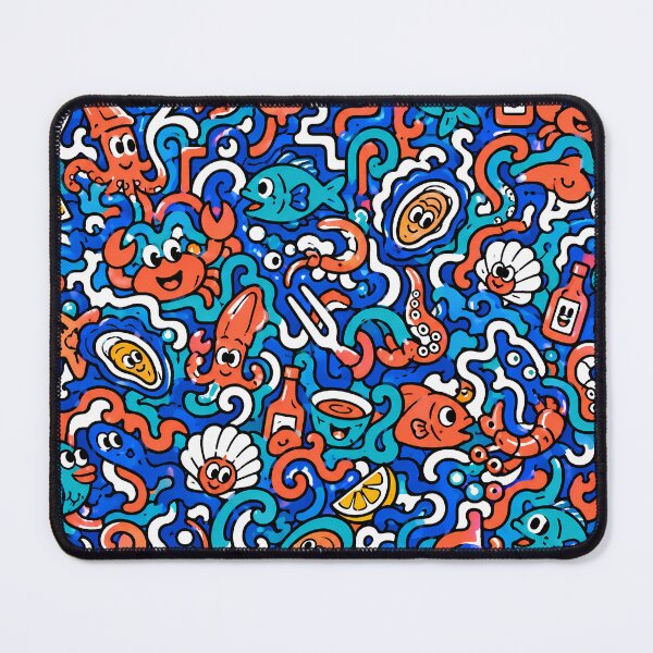 Item preview, Ocean Seafood Catch (Nautical Food x Pop Art) designed and sold by Thai Vibe Studio.