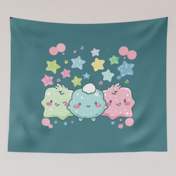 Item preview, Kawaii Pastel Dreamland Cute Fluffy Friends and Stars designed and sold by SeJaa.