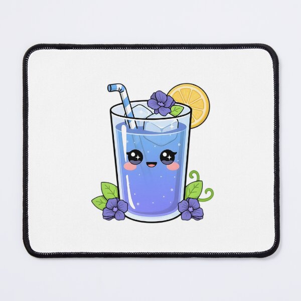 Item preview, Cute Kawaii Butterfly Pea Lemonade Sticker designed and sold by ChibiPCStudio.