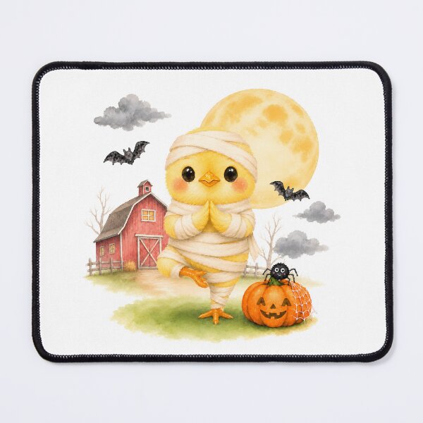 Item preview, Halloween Tree Pose Mummy Chick designed and sold by YogiAnimalArt.