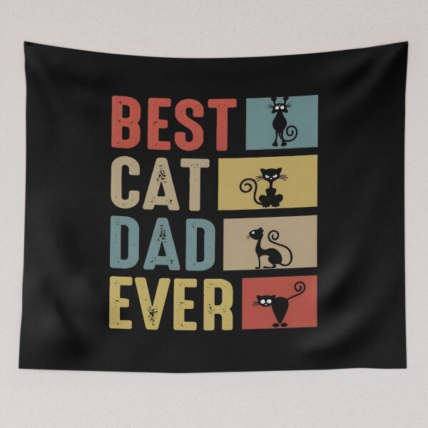 Item preview, Best Cat Dad Ever Retro Vintage Feline Father Graphic designed and sold by SoyLamderma.