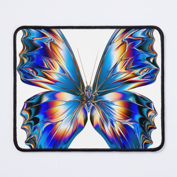 Item preview, Vibrant Holographic Butterfly Rainbow Y2K Art designed and sold by TrendyGalaxy.