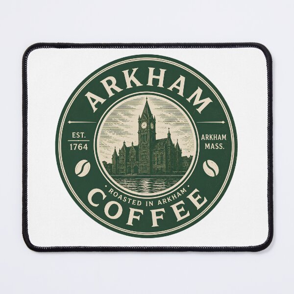 Item preview, Arkham Coffee - Vintage Coffee Emblem - Lovecraft Arkham Massachusetts designed and sold by Extravanganzza.
