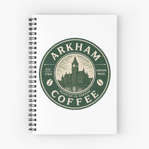 Item preview, Arkham Coffee - Vintage Coffee Emblem - Lovecraft Arkham Massachusetts designed and sold by Extravanganzza.