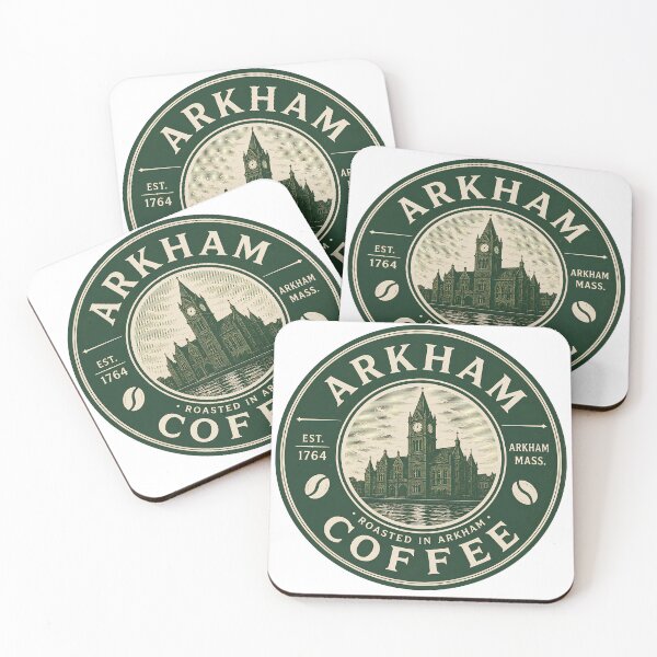 Artikelvorschau, Arkham Coffee – Vintage-Kaffee-Emblem – Lovecraft Arkham, Massachusetts entworfen und verkauft von Extravanganzza.