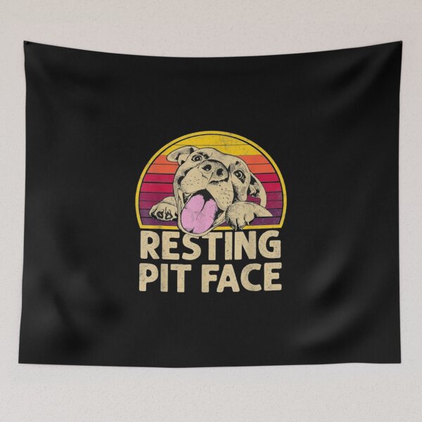 Item preview, Resting Pit Face – Funny Vintage Pitbull Dog Lover  designed and sold by roartusa.