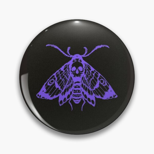 Item preview, Purple Whimsigoth Moth: Gothic Skull Grunge Aesthetic designed and sold by BrontesWhimsyStore.